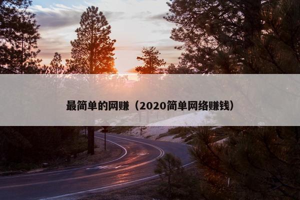 最简单的网赚（2020简单网络赚钱）