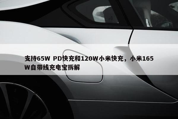 支持65W PD快充和120W小米快充，小米165W自带线充电宝拆解